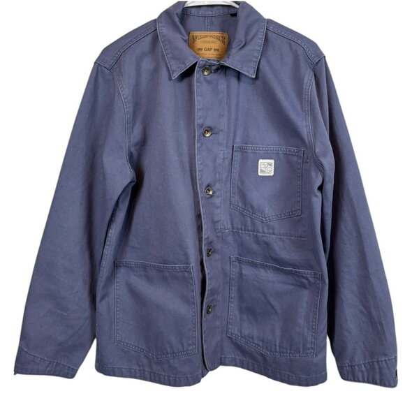 GAP WorkForce Jacket Mens Medium Blue Chore Barn Work Gorpcore Worker Retro - Picture 2 of 8